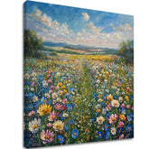 Пејзажно сликарство на платно Летна ливада