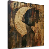 Елегантна слика на жена Рефлексија на Месечината