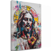 Слика POP WARRIOR на платно | Насликана структура