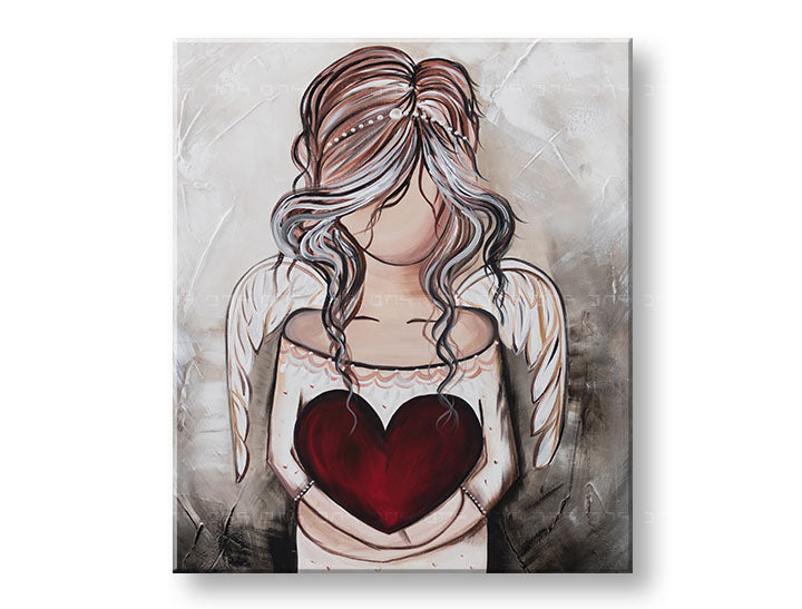 Рачно насликана ѕидна слика ANGEL 1 дел