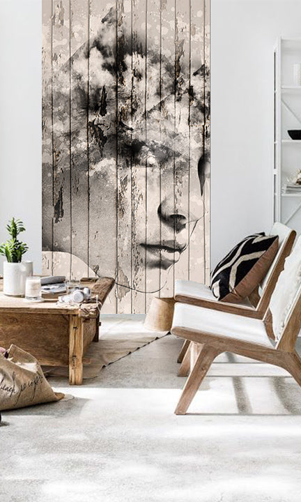 Модерна слика на платно со мотив Zoya VERDI + лепило Бесплатно, облаци во сино-портокалово нијанси, мирна атмосфера, погоден за канцеларија – главна