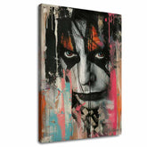 Модерна слика на платно со мотив KISS - Chaos na pódiu во црно-бело нијанси, дрска атмосфера, рок и рол | Слика KISS - Chaos na pódiu – главна