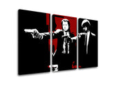 Поп арт слика на платно со мотив Pulp Fiction во бело-црвено нијанси, интензивна атмосфера, филмски свет, погоден за дневна соба | POP Art слика Pulp Fiction – производ, поглед 2
