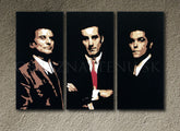 Рачно насликана слика на платно со мотив Goodfellas во црно-бело нијанси, сила и моќ и филмски свет | Рачно насликана POP Art слика Goodfellas – производ