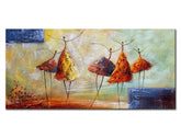 Рачно насликана ѕидна слика DANCERS 40 x 80 cm