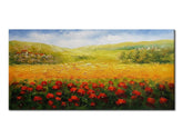 Рачно насликана ѕидна слика ПЕЈЗАЖ 120 x 60 cm