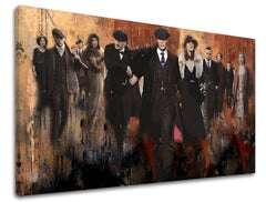 Модерна слика на платно во зелено нијанси, погоден за дневна соба | Peaky Blinders мафијашка слика 1, ѕидна декорација – производ, поглед 4