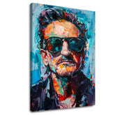 Модерна слика на платно со мотив Bono - Melódia svetla, сако во сино нијанси | Слика Bono - Melódia svetla, ѕидна декорација – главна