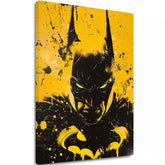 Модерна слика на платно со мотив Dark Knight na платно, маска во црно-бело нијанси, интензивна атмосфера | Слика Dark Knight na платно – главна