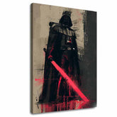 Модерна слика на платно со мотив Darth Vader - Temná сила na платно во црно-сиво нијанси, сила и моќ | Слика Darth Vader - Temná сила na платно – главна