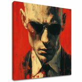 Модерна слика на платно со мотив Hitman - Zmysel pre детал во црвено-црно нијанси, интензивна атмосфера, тајна | Слика Hitman - Zmysel pre детал – главна