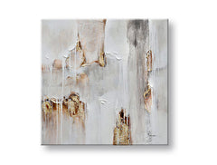Индустриска слика на платно со мотив природа во бело-беж нијанси, мирна атмосфера, минимализам, погоден за канцеларија | Слика на платно АПСТРАКТ – главна