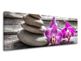 Рустикална слика на платно со мотив FENG SHUI во виолетово-сиво нијанси, мирна атмосфера, природа, погоден за дневна соба | Слика на платно FENG SHUI_060-13 – производ