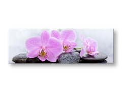 Класична слика на платно со мотив FENG SHUI, цвеќиња, природа во бело-розово нијанси, мирна атмосфера, природа, погоден за дневна соба | Слика на платно FENG SHUI_062-13 – главна