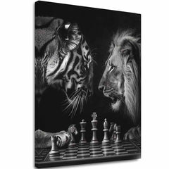 Слика на платно Lev и Tiger - Šachová Stratégia - главна слика
