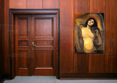 Слика на платно MADONNA - Edvard Munch - слика на платно закачена во ентериер на модерна дневна соба, елегантна ѕидна декорација, квалитетен печат на платно