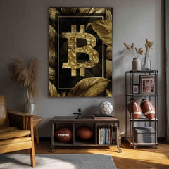 Слика на платно Zlatý Bitcoin - Модерна Kryptomotív - слика 4