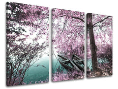 Винтиџ слика со мотив дрвја, мапа во кафеаво-розово нијанси | Слика за ѕид ДРВЈА, природа и мирна атмосфера – преглед