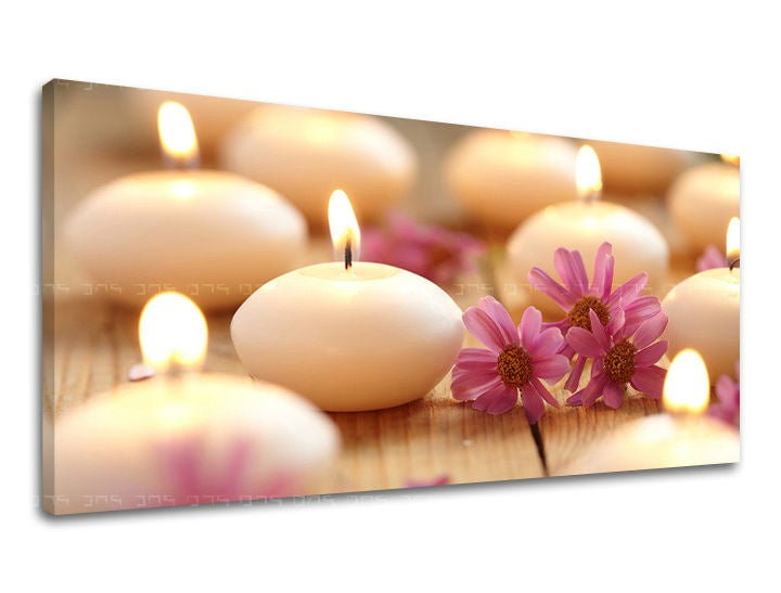 Класична слика на платно со мотив ПАНОРАМА FENG SHUI, цвеќиња, фенг шуи, пејзаж, природа во сиво нијанси, мирна атмосфера, погоден за дневна соба – главна