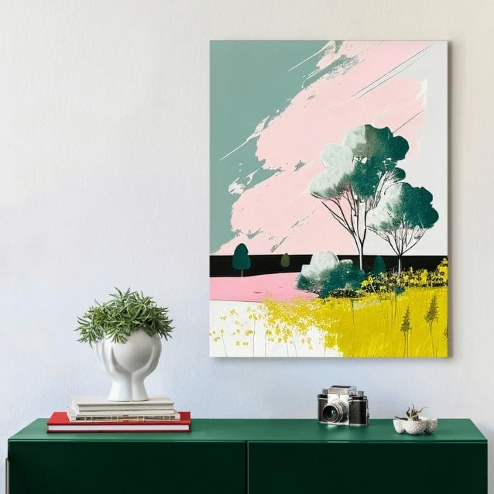 Пејзаж на платно Романтична прошетка