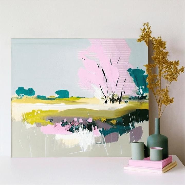 Пејзаж на платно Апстрактен ден во природа