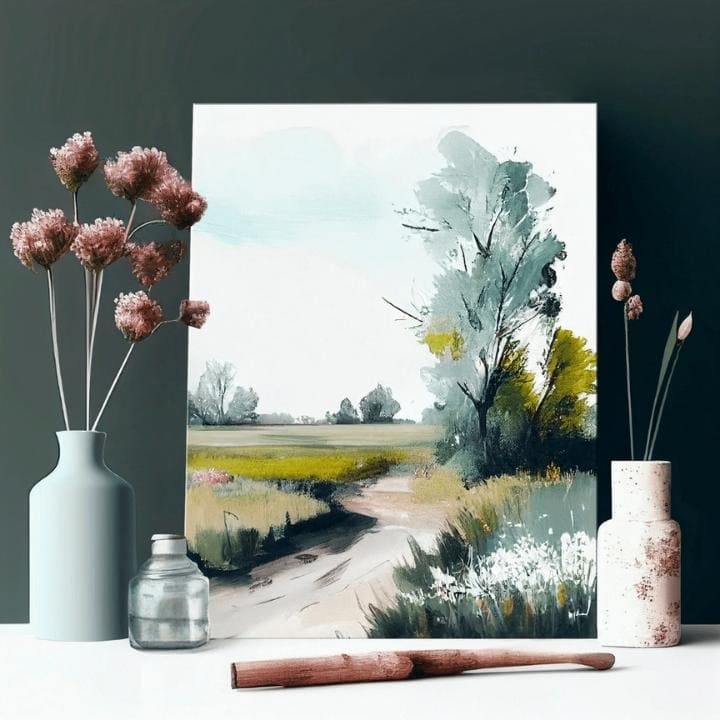 Пејзаж на платно Патување до подобар живот