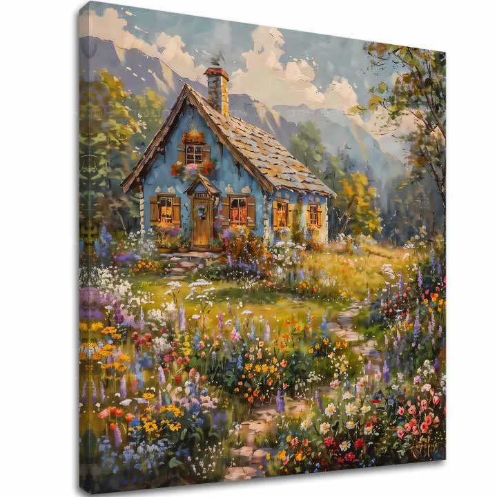 Пејзажно сликарство на платно Летно скривалиште