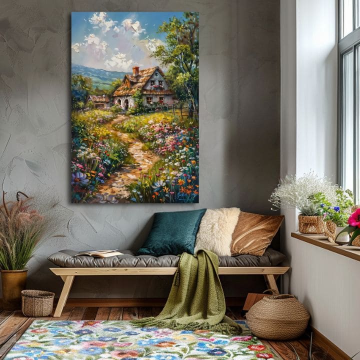 Пејзажно сликарство на платно Патување во бајка