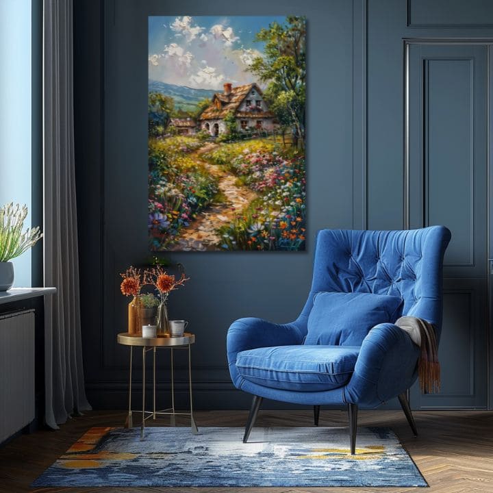 Пејзажно сликарство на платно Патување во бајка