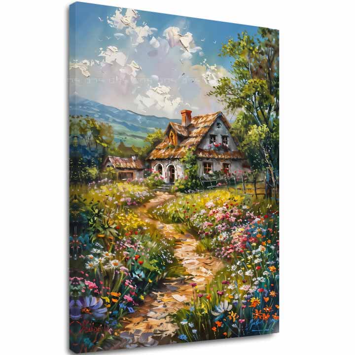 Пејзажно сликарство на платно Патување во бајка