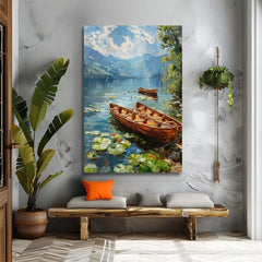 Пејзаж на платно слика Романса во двојка | Акрилни детали