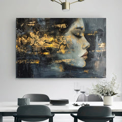 Елегантна слика на жена Мистериозен странец