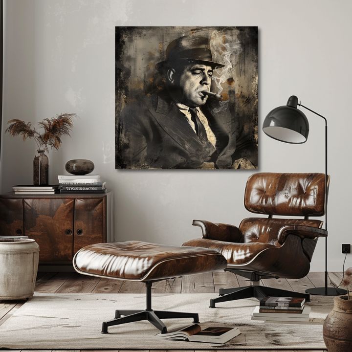 Слика AL CAPONE - Чад и моќ | 100% оригинално обоен акрилик