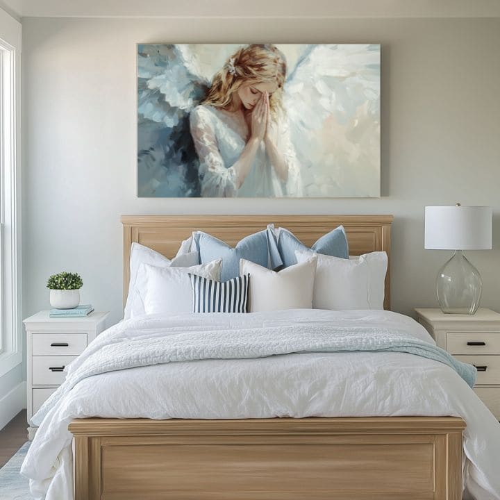 Слики на ангели Небесен допир | 100% оригинално обоен акрилик