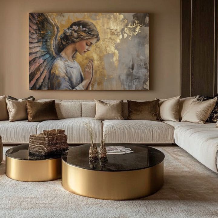 Слики на ангели Небесна радост | 100% оригинално обоен акрилик