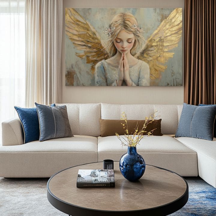 Слики на ангели Утринска молитва | 100% оригинално насликано акрилно