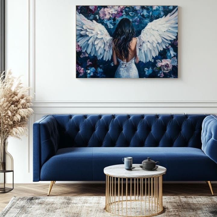 Слики на ангели Убавина од рајот | 100% оригинално обоен акрилик