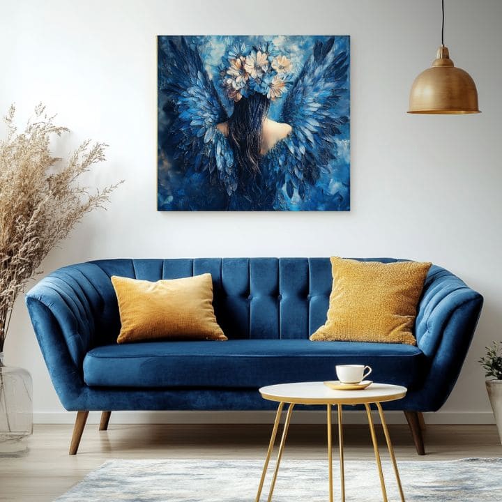 Слики на ангели Мистериозно лице | 100% оригинално обоен акрилик