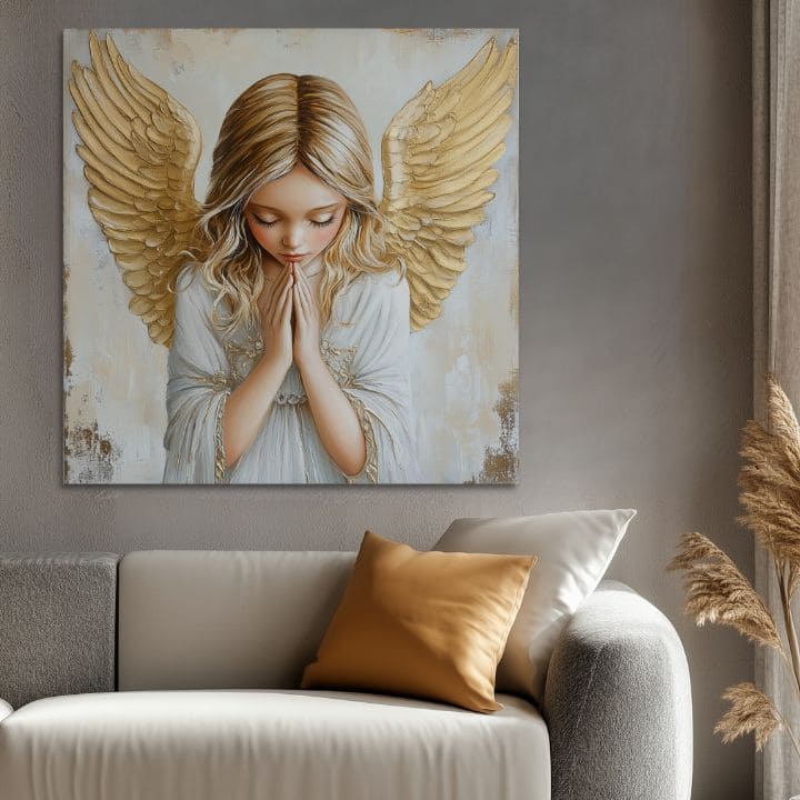Слики на ангели Небесна хармонија | 100% оригинално обоен акрилик