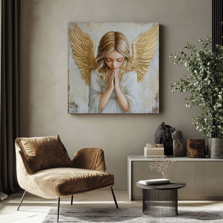 Слики на ангели Небесна хармонија | 100% оригинално обоен акрилик