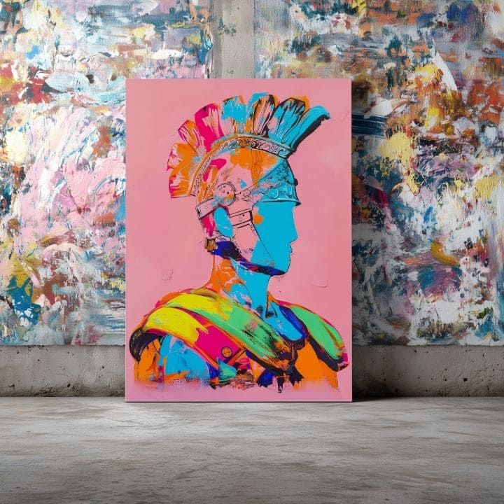 Слика MODERN GLADIATOR на платно | Насликана структура