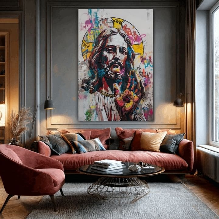 Слика POP WARRIOR на платно | Насликана структура