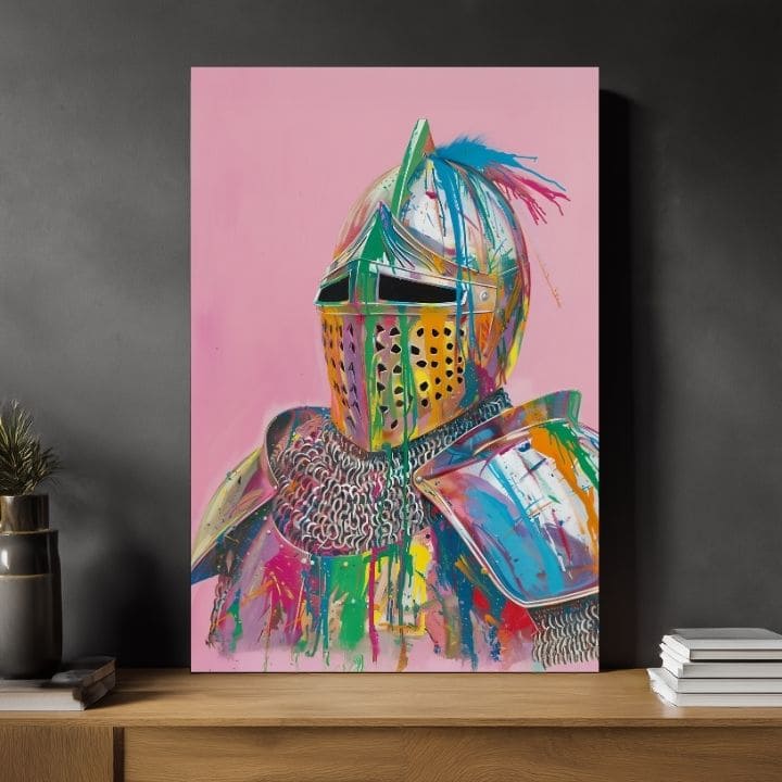 Слика VIVID KNIGHT на платно | Насликана структура