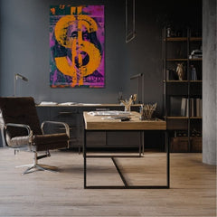 Слика MONEY BENJAMIN на платно | Насликана структура