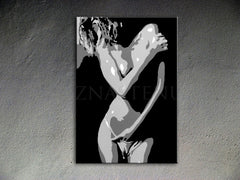 Рачно насликана POP ART сликарство NUDE WOMAN 70х100 см