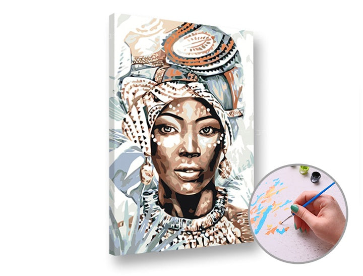 Сликање по броеви AFRICKÁ ЖЕНА – средна тежина - главна слика