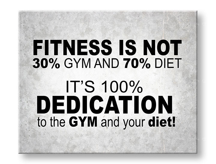 Модерна слика на платно со мотив Fitness is not, мотивациски цитат, природа во бело-сиво нијанси, погоден за работна соба | ��отивациска слика за ѕид Fitness is not – главна