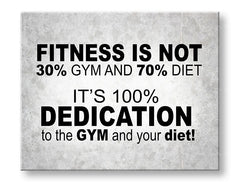 Модерна слика на платно со мотив Fitness is not, мотивациски цитат, природа во бело-сиво нијанси, погоден за работна соба | ��отивациска слика за ѕид Fitness is not – главна