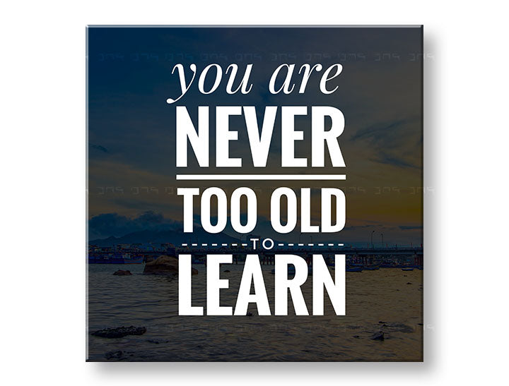 Модерна слика на платно со мотив You are never too old, океан, планини, небо, плажа во бело нијанси, природа и мудрост, погоден за канцеларија – главна