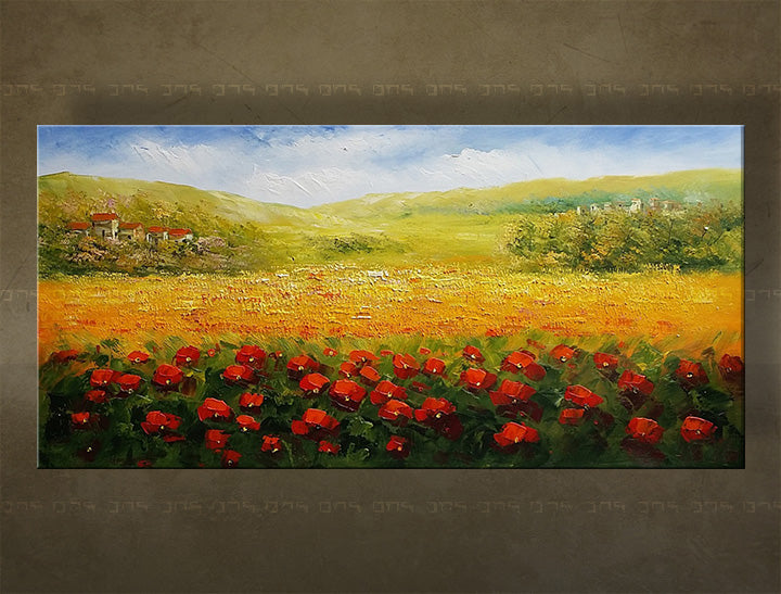 Рачно насликана ѕидна слика LANDSCAPE BI145E1